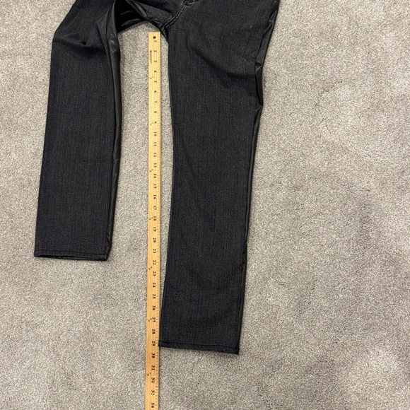 Abercrombie & Fitch Leather Trim Ultra High Rise Ankle Straight Jean size 27/4XL - Picture 11 of 15